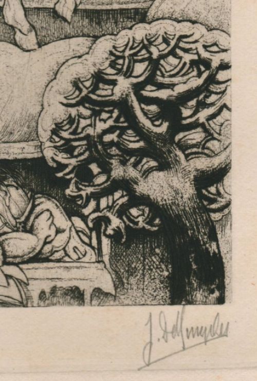 Jules De Bruycker Belgian etcher