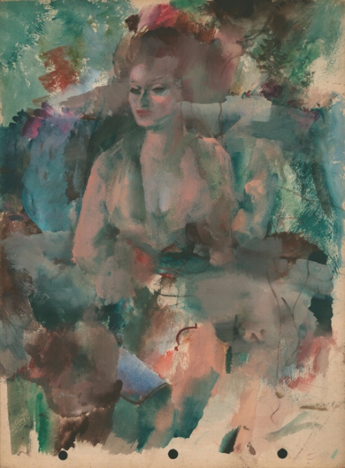 Aquarel van de Belgische kunstenaar Raphaël De Buck of Raf De Buck