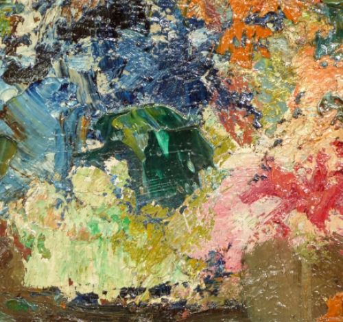 Stilleven bloemen op tafel