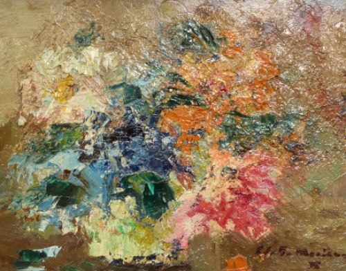 Stilleven bloemen op tafel