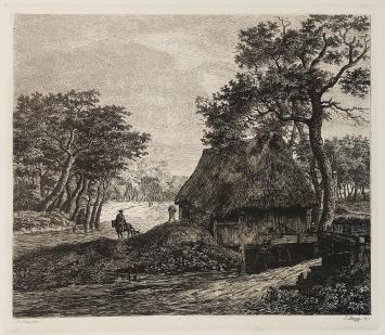 19de -eeuwse ets kopen van Linnig uit 1872