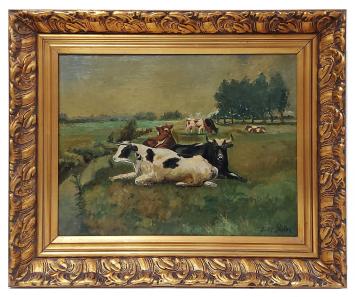 Kunstwerk op canvas geschilderd door van de Belgische kunstenaar Bernard De Pooter