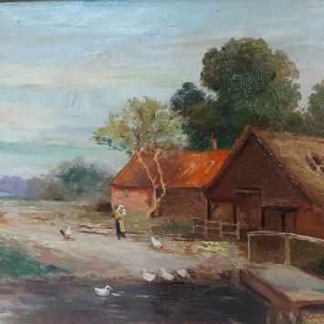 Kunstwerk op canvas van de Wilrijkse schilder Bernard De Pooter