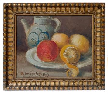 Stilleven van de kunstschilder Bernard De Pooter