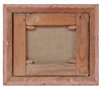 Bernard De Pooter met een schilderijtje