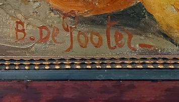 Bernard De Pooter met een schilderijtje