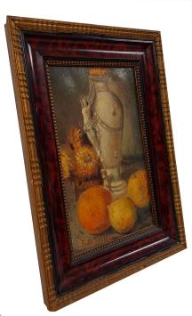 Klein stilleven op canvas geschilderd