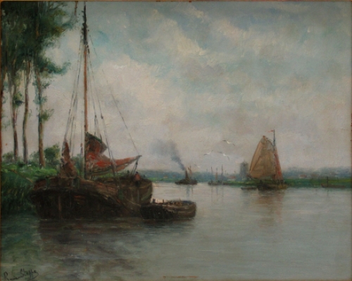 Schilderij van de Schelde van Romain Steppe