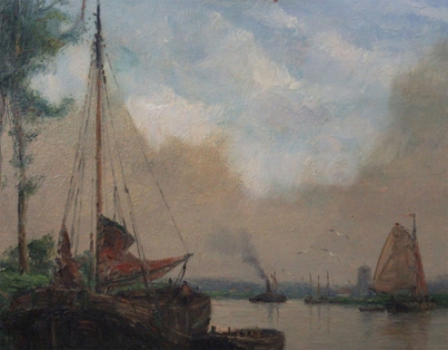 De schelde bij St Amands in de namiddag