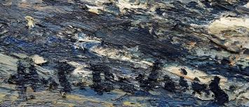 Een klein schilderij op canvas van Hubert De Vries