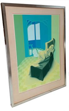 Gouache, Dame in de kamer 1972