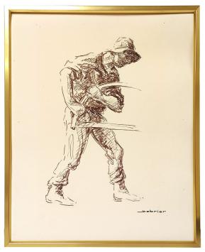 Tekening van de Belgische kunstenaar Victor Debrier kopen