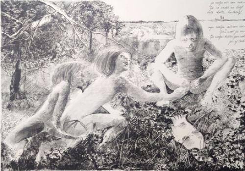 Litho van de Belgische graficus Dees de Bruyne