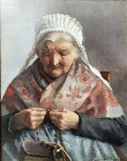 Schilderij door de Canadese kunstenaar Georges Marie-Joseph Delfosse