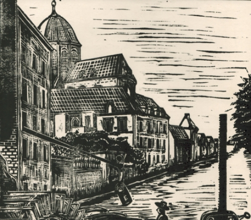 Linosnede van de Belgische graficus Constant Dekegel