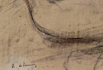 René De Lannoy  met een kleine tekening