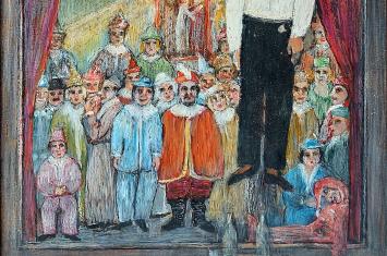 Schilderij naar James Ensor's figuren