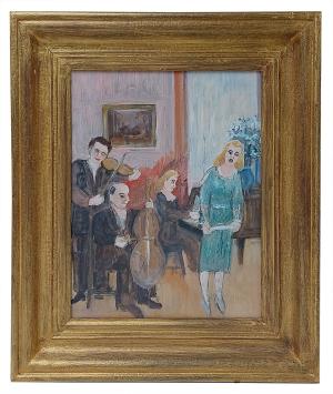 Naïef olieverfschilderij van Al. Delfosse kopen