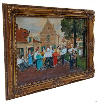 Volks feestje op het plein