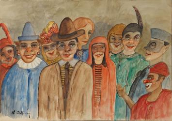Aquarel van de Belgische kunstenaar Delfosse