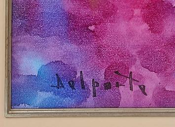 De droomdame in blauw en fuchsia