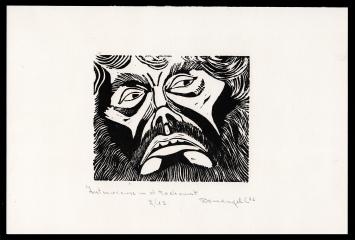 Linosnede van de Belgische kunstenaar Chris Demangel