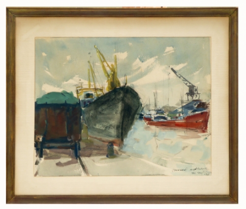 Waterverfschilderij van de Belgische schilder Thomas Deputter