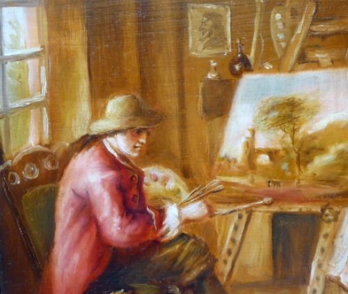 De kunstenaar in zijn atelier