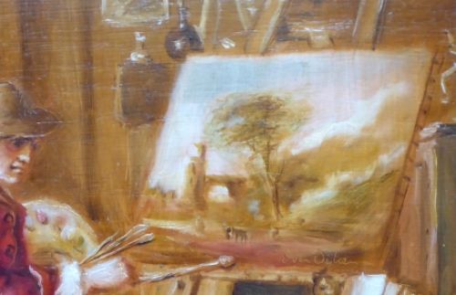 De kunstenaar in zijn atelier