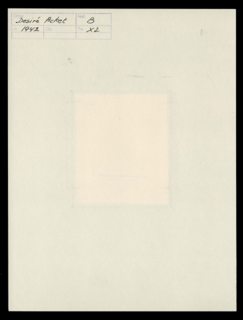 Belgische kunstenaar Désiré Acket met een grafisch werk