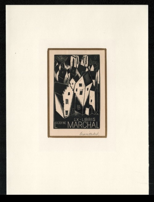 Ex Libris Désiré Acket voor Lucienne Marchal