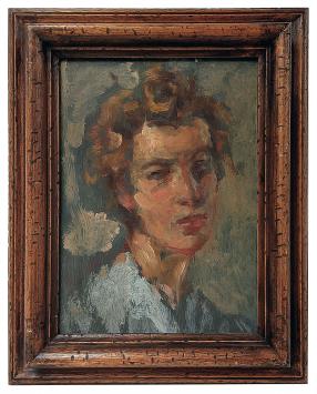 Olieverfschilderij van de Belgische schilderes Marthe De Spiegeleir