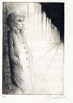 Devolder met een gesigneerde ets