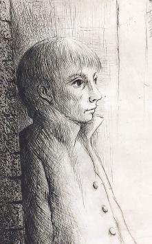 Staande jonge man tegen een muur