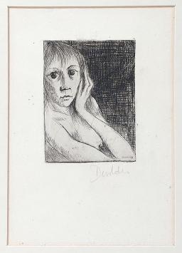 Kleine ets van de Belgische kunstenaar Devolder