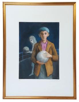 Ingekaderde litho van Roland Devolder kopen