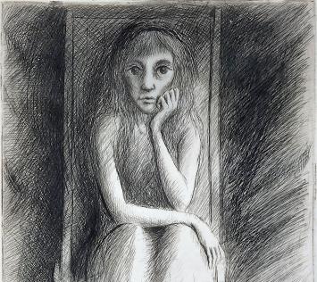 Zitten meisje op een stoel