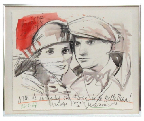 Tekening Belgische kunstenaar Jan Vanriet