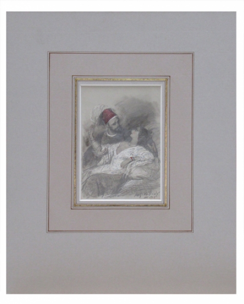 Tekening van de Belgische kunstenbaar Adolphe Dillens