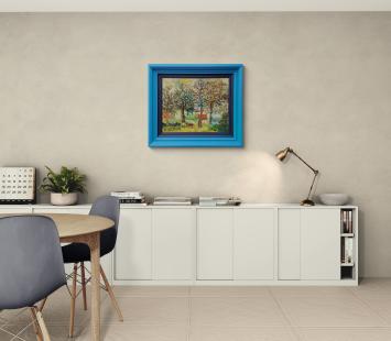 OntlOntluikende appelbloesem, lente 1977 – Oil on canvas – Etienne Le Compteuikende appelbloesem, lente 1977