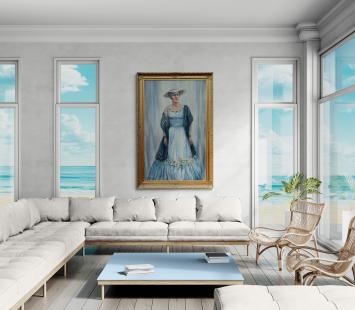 Statige dame – Oil on canvas – Ignace Kennis