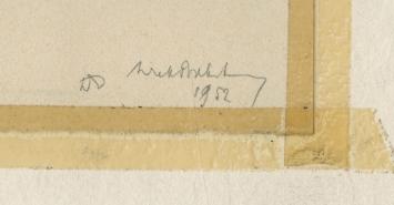 Studie Lii 1952 (ontwerp schilderij)