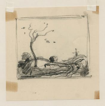 Potloodtekening van de Belgische kunstenaar Dirk Baksteen kopen