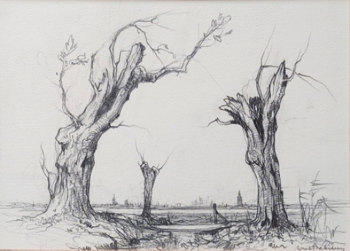 Tekening van de Belgische tekenaar Dirk Baksteen kopen