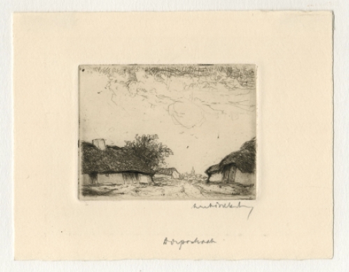 Dirk Baksteen met een kleine ets