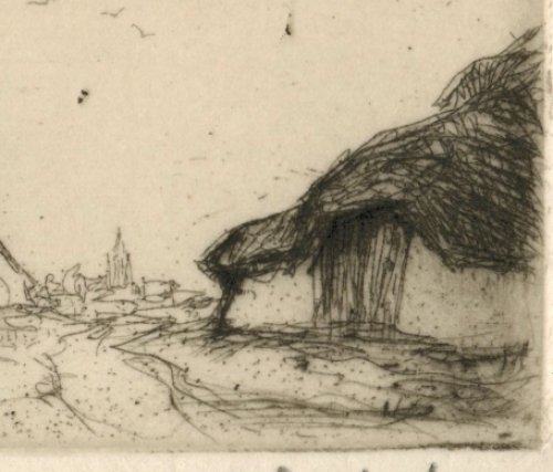 Ets van D. Baksteen kopen, gesigneerd