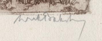 Vroege ets van D. Baksteen