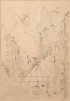 Zeefdruk uit 1973 van Dirk Driehuizen