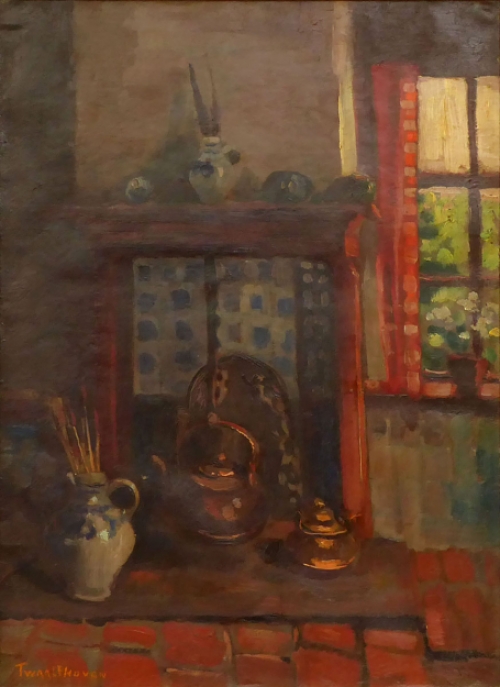 Schilderij van de Hollandse kunstenaar, schilder Dirk Twaalfhoven