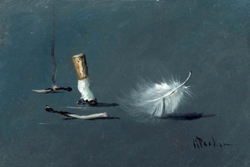 Nederlandse kunstschilder Henk Poeder